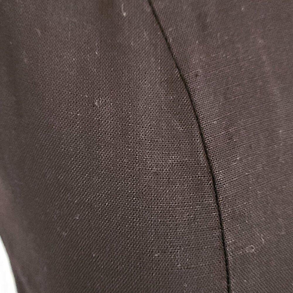 Vintage Claude Rene Black Linen Button Maxi Dress S- 4 - Picture 6 of 8